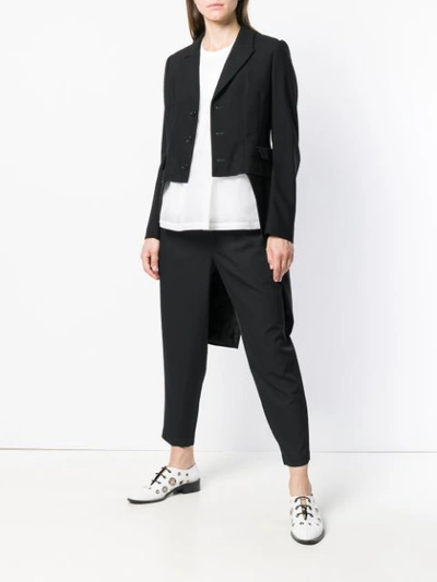 Shop Comme Des Garçons Comme Des Garçons High Low Tuxedo Jacket In Black