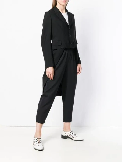 Shop Comme Des Garçons Comme Des Garçons High Low Tuxedo Jacket In Black