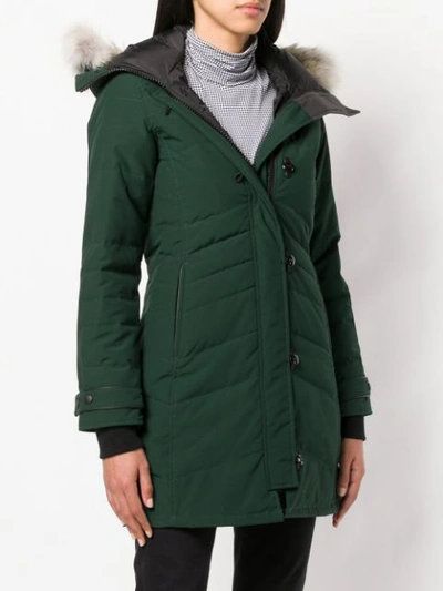 Shop Canada Goose Fur Trimmed Hood Coat - Green