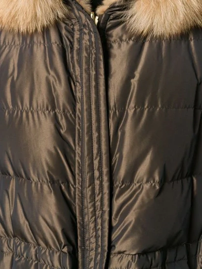 Shop Escada Reversible Quilted Coat In Brown