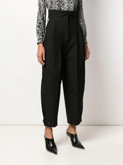GIVENCHY HIGH-WAISTED CROPPED TROUSERS - 黑色