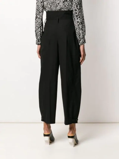 GIVENCHY HIGH-WAISTED CROPPED TROUSERS - 黑色