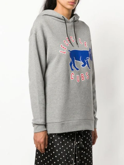 Shop Etre Cecile Être Cécile Dog Print Hoodie - Grey