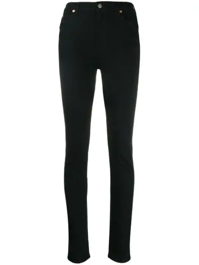 Shop Gucci Logo Patch Skinny Jeans In Black