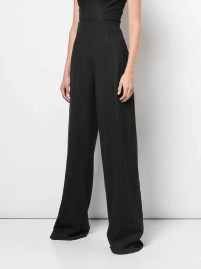 Shop Oscar De La Renta Extra Long Trousers In Black