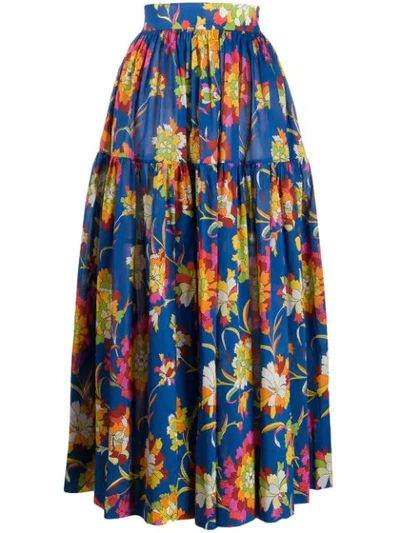 Shop La Doublej Oscar Skirt In Blue