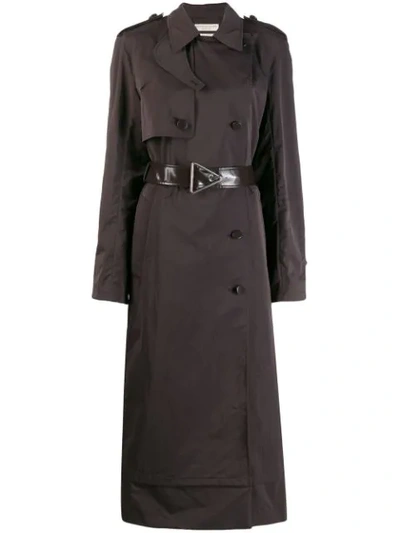 Shop Bottega Veneta Belted Trench Coat In Brown