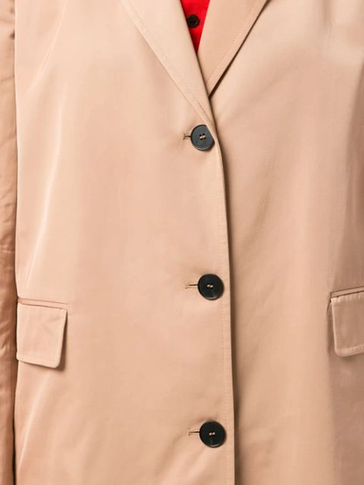 JIL SANDER NAVY TAILORED BLAZER COAT - 棕色