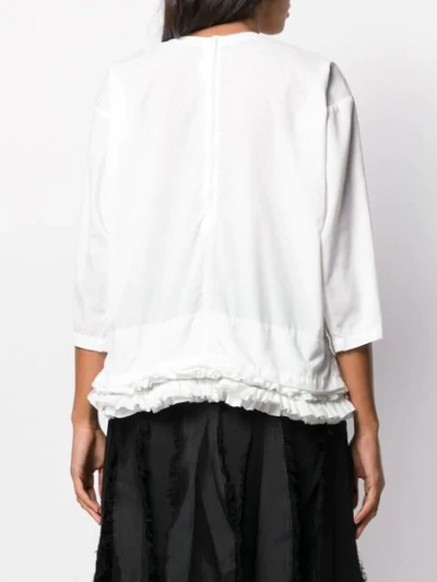 Shop Comme Des Garçons Comme Des Garçons Frill Trimmed Top In White