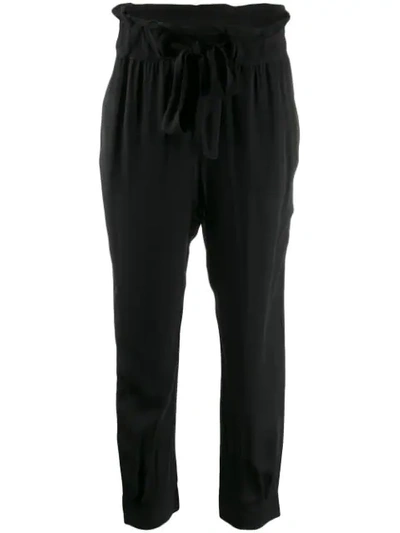 Shop Chufy Loose Fit Tapered Trousers In Black