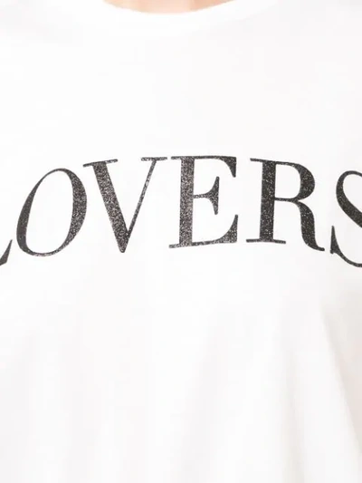 Shop Amiri Lovers Glitter T In White