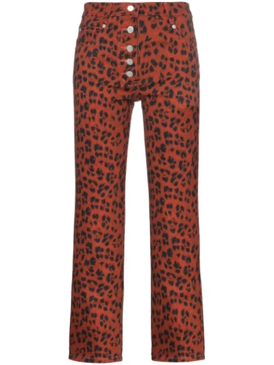 MIAOU JUNIOR LEOPARD PRINT TROUSERS - 红色