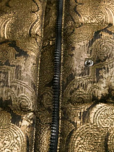 Shop Etro Paisley Padded Hooded Jacket In Gold