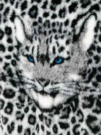 Shop Alberta Ferretti Leopard Pattern Coat In White