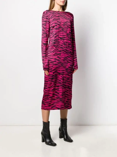 Shop Andamane Zebra Print Dress In Pink