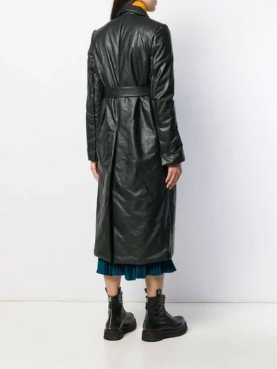 Shop Isaac Sellam Experience Belted Down Coat In Black