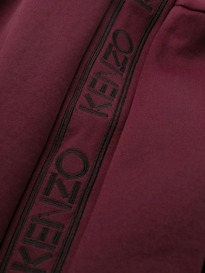 Shop Kenzo Zip-front Knitted Jacket In Purple