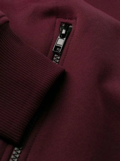Shop Kenzo Zip-front Knitted Jacket In Purple