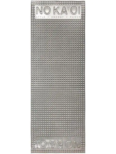Shop No Ka'oi Gummed Yoga Mat In Dark Silver