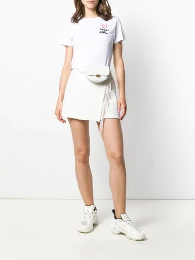 Shop Karl Lagerfeld Forever Karl T-shirt In White