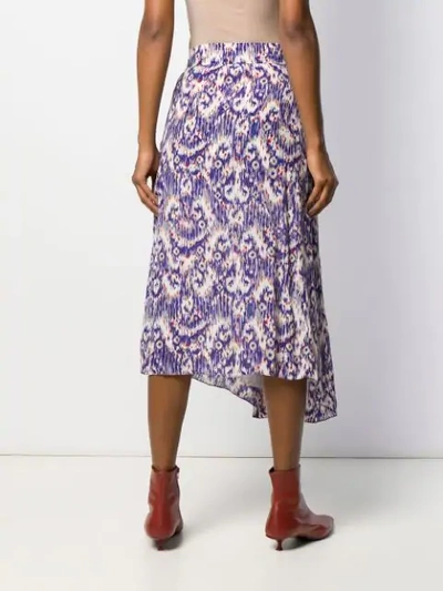 Shop Isabel Marant Étoile Abstract Print Maxi Skirt In Blue