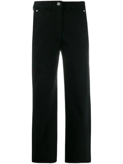 Shop Lemaire Cropped Jeans In Black