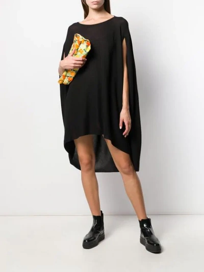 Shop Issey Miyake Gestricktes Oversized-kleid In Black