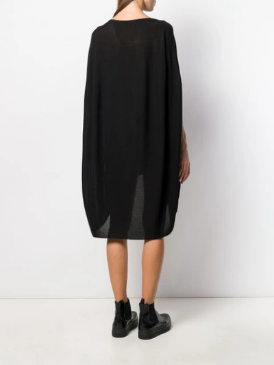 Shop Issey Miyake Gestricktes Oversized-kleid In Black