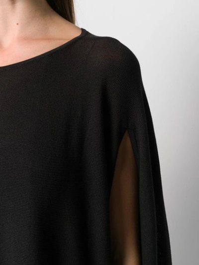 Shop Issey Miyake Gestricktes Oversized-kleid In Black