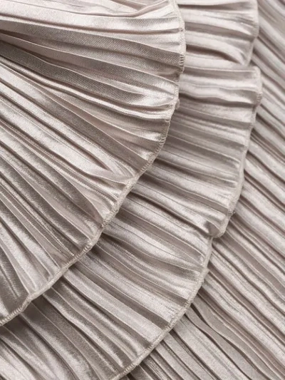 Shop Givenchy Draped Detail Pleated Dress In Neutrals