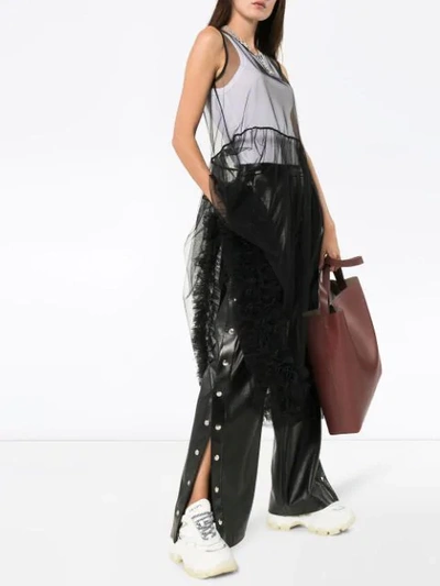 Shop Molly Goddard Alison Tulle Midi-dress In Black