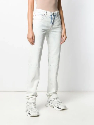 MM6 MAISON MARGIELA ACID WASH STRAIGHT-LEG JEANS - 蓝色