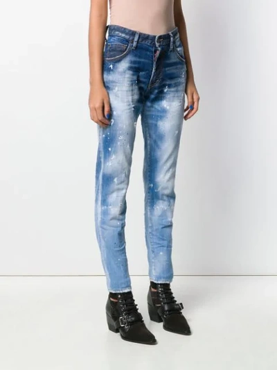 Shop Dsquared2 Skinny Dan Jeans In Blue