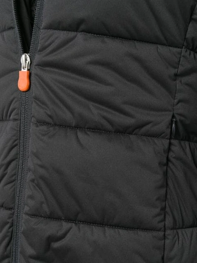 Shop Save The Duck Faux-fur Trim Puffer Jacket - Black
