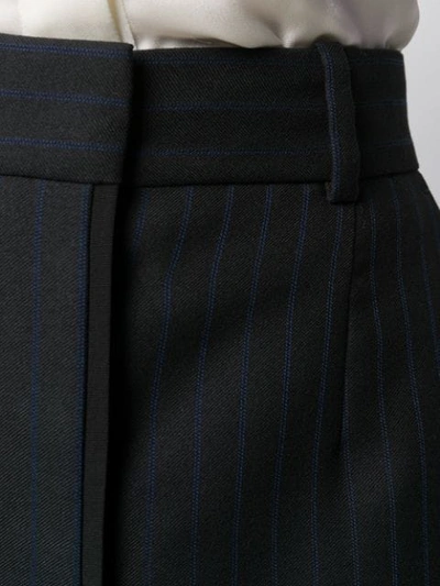 Shop Sandro Striped Skirt In Black