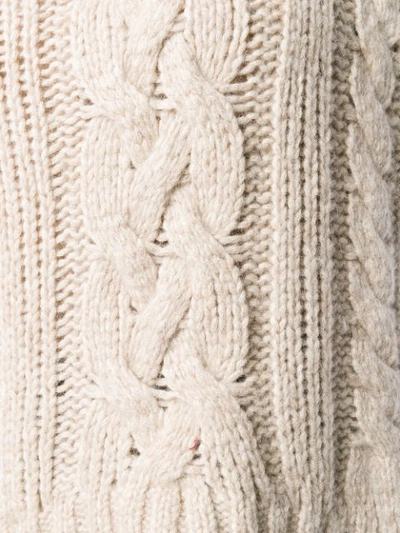 Shop Woolrich Oversized Knit Jumper In Neutrals