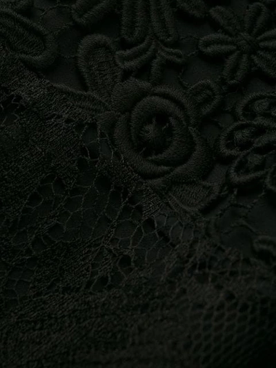 Shop Prada Lace Midi Skirt In Black