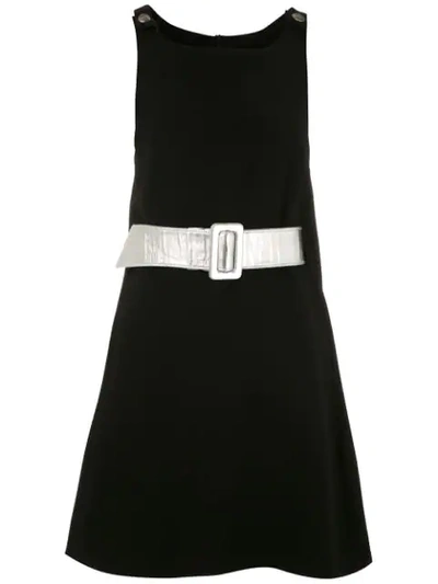 Shop Andrea Bogosian Belted Pullover Couture Dress In Black