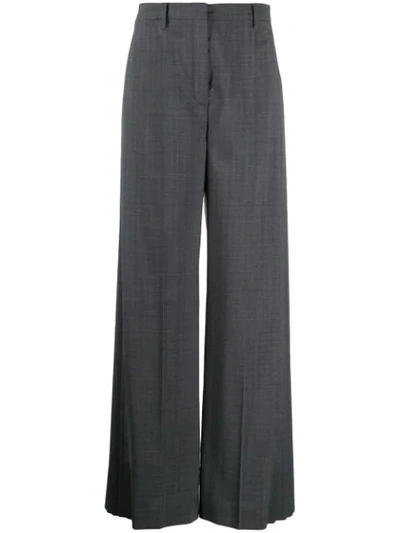 Shop Prada Wide-leg Tailored Trousers In Grey