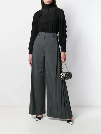 Shop Prada Wide-leg Tailored Trousers In Grey
