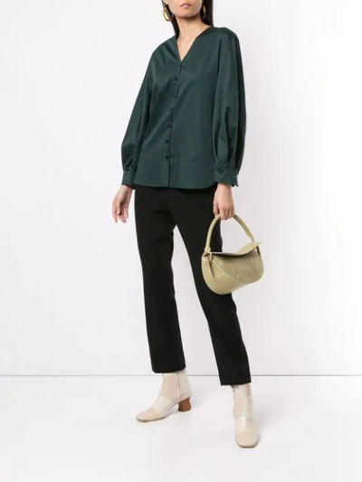 Shop Kuho V-neck Shirt In Green