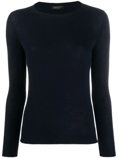 Shop Aragona Fine Knit Jumper In Blue