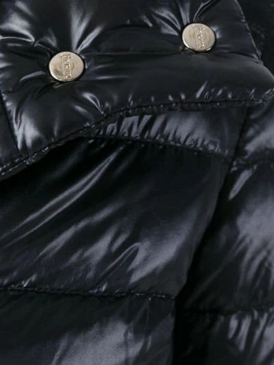 Shop Herno Long Sleeved Padded Jacket In Black
