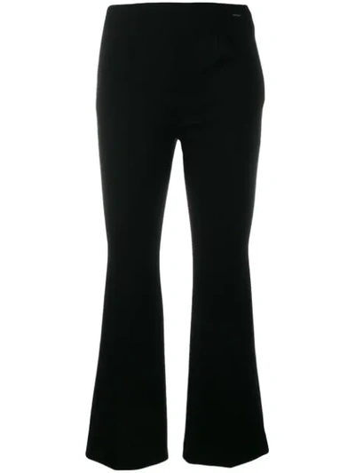 Shop Les Copains Cropped Length Trousers In Black