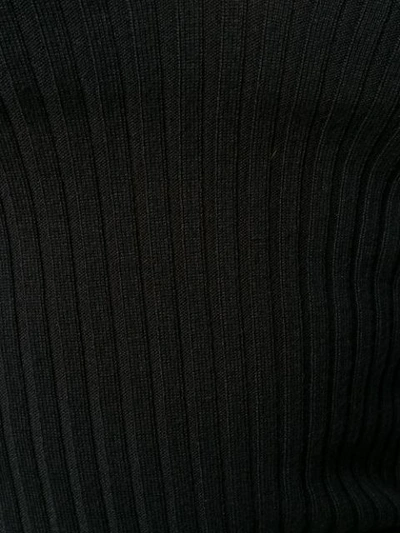 Shop Liu •jo Sleeveless Knitted Top In Black