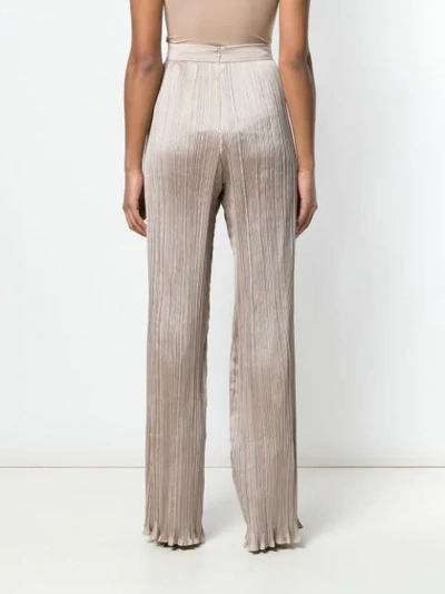 Shop Max Mara High Waisted Trousers In 007 Beige