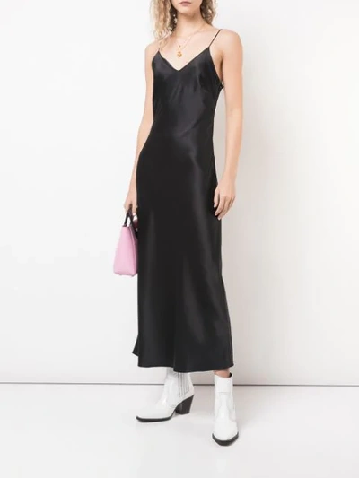 Shop Anine Bing Rosemary Slip Dress In Black