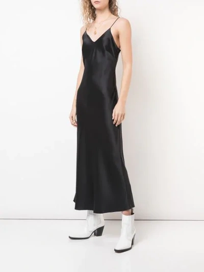 Shop Anine Bing Rosemary Slip Dress In Black