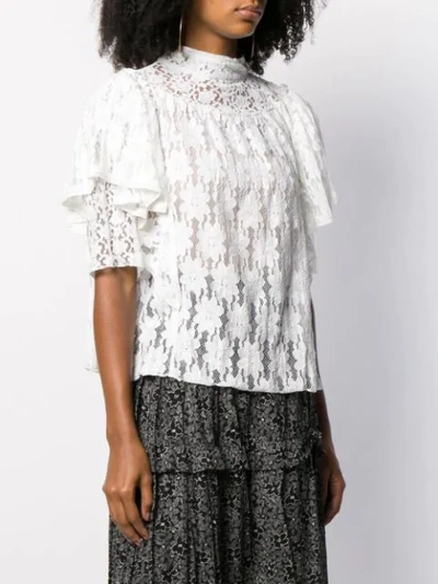 Shop Isabel Marant Étoile Victorian Lace Blouse In White