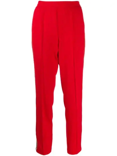 Shop Cambio Side-stripe Track Trousers In Red